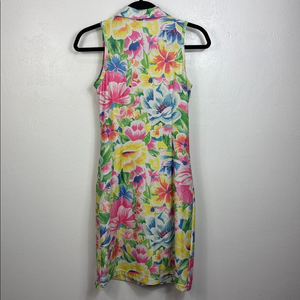 Tee2Sea Floral Sleeveless Collared Dress XS Recycled Stretch Summer - Picture 4 of 9